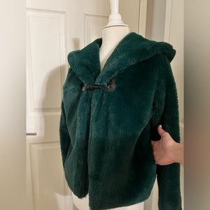 Green Faux Fur Coat